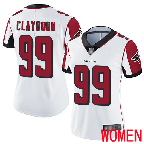 Atlanta Falcons Limited White Women Adrian Clayborn Road Jersey NFL Football 99 Vapor Untouchable
